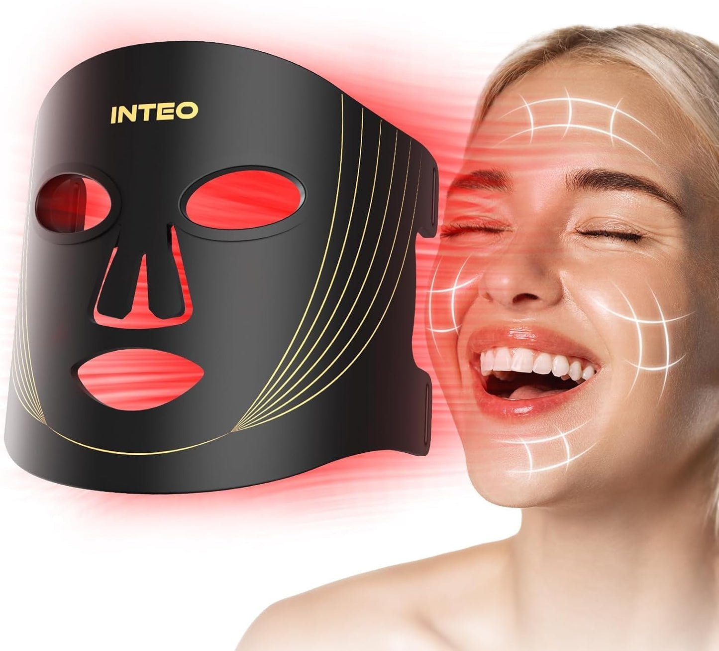 3-Mode LED Facial Therapy Mask with Remote